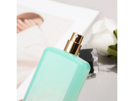 Flacon de parfum  rectangulaire vert, YJ