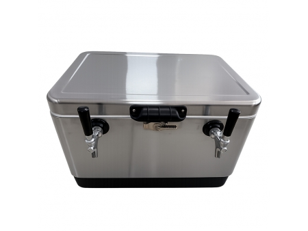 Glacière Tireuse Inox Double Robinet / Jockey Box à pression / Glacière