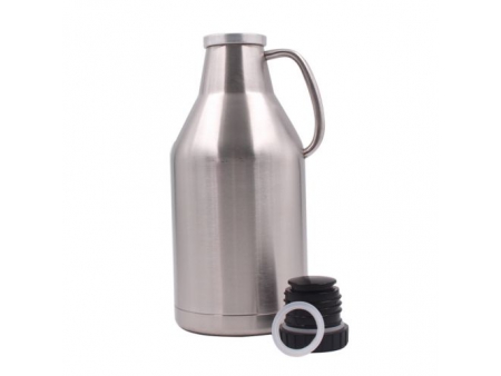 Growler à double paroi isolé sous vide avec bouchon à visser 1.89L