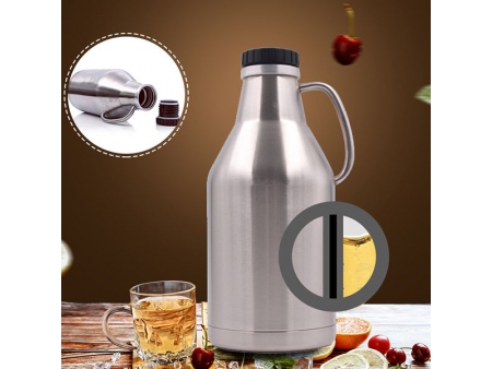 Growler à double paroi isolé sous vide avec bouchon à visser 1.89L