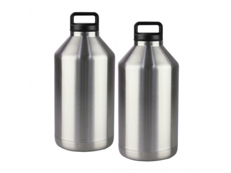 Growler à double paroi et large ouverture avec bouchon à visser 3.8L