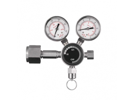 Régulateur de pression à double manomètre BP31 avec soupape de sécurité (compatible avec les bouteilles rechargeables universelles de CO₂ et N2, parfait pour les bars et les aquariums)