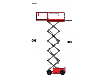 Nacelle ciseaux tout-terrain automotrice, série XE-RT / Nacelle ciseaux automoteur tout terrain / Nacelle ciseaux tout-terrain automoteur