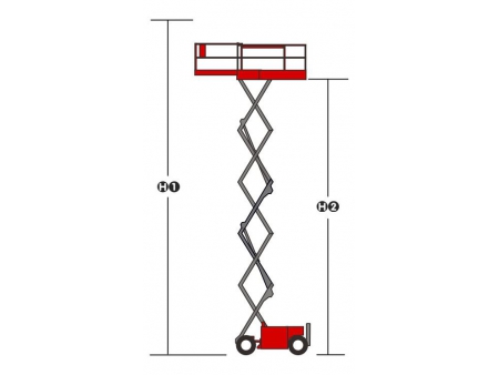 Nacelle ciseaux tout-terrain automotrice, série XD / Ciseaux automoteurs tout-terrain / Elévateur à ciseaux