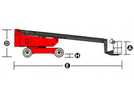 Nacelle automotrice à flèche télescopique, série HT330/HT350J / Flèche télescopique / Nacelle de chantier télescopique