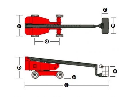 Nacelle automotrice à flèche télescopique, série HT390/HT410J / Plateformes télescopiques