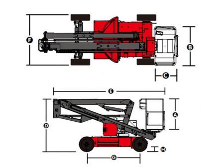 Nacelle à flèche articulée, HZ120/HZ140/HZ140J / Nacelle articulée automotrice