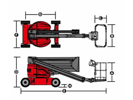 Nacelle à flèche articulée, HZ120/HZ140/HZ140J / Nacelle articulée automotrice