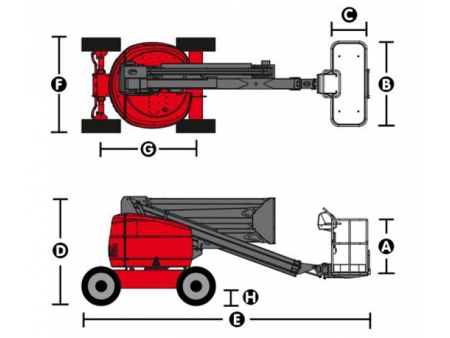 Nacelle à flèche articulée, HZ160RT/HZ160JRT / Nacelle élévatrice à flèche articulée automotrice