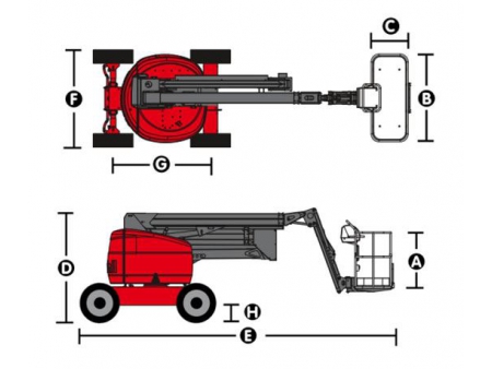 Nacelle à flèche articulée, HZ160RT/HZ160JRT / Nacelle élévatrice à flèche articulée automotrice