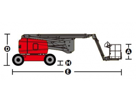 Nacelle à flèche articulée, HZ180JRT/HZ200JRT/HZ260JRT / Nacelle à bras articulé automotrice / Nacelle articulée sur pneus