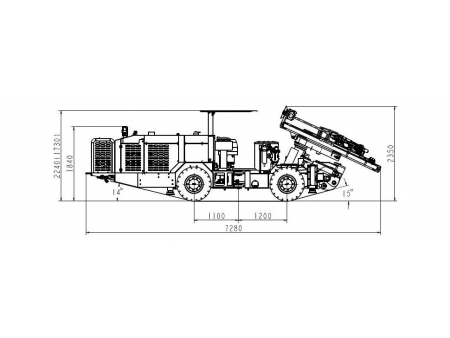 Foreuse hydraulique jumbo, CYTC70B  (pour l’exploitation minière)