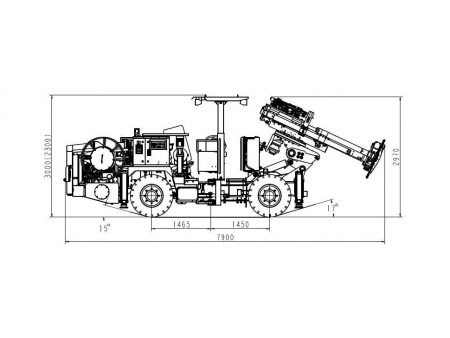 Foreuse hydraulique jumbo, CYTC76  (pour l’exploitation minière)