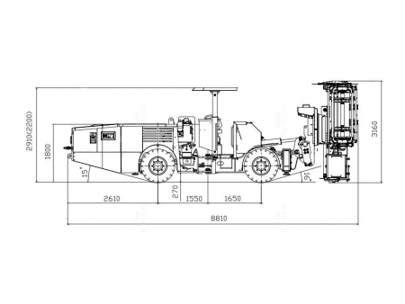 Foreuse hydraulique jumbo avec changeur de tige automatique, CYTC76  (pour l’exploitation minière)