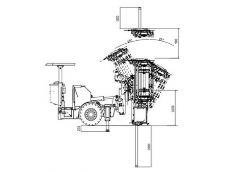 Foreuse hydraulique jumbo avec changeur de tige automatique, CYTC76  (pour l’exploitation minière)