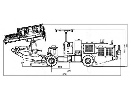 Foreuse hydraulique jumbo, CYTC70  (pour l’exploitation minière)