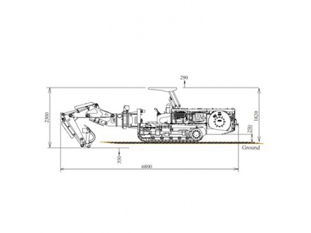 Machine de réparation pour mine de charbon avec brise-roche hydraulique, WPZ-37/600   (pour tunnels)