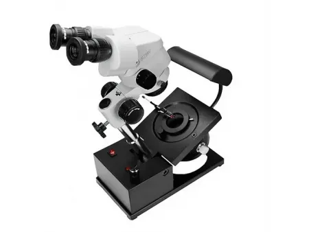 Microscope pour la gemmologie  (base à inclinaison réglable)