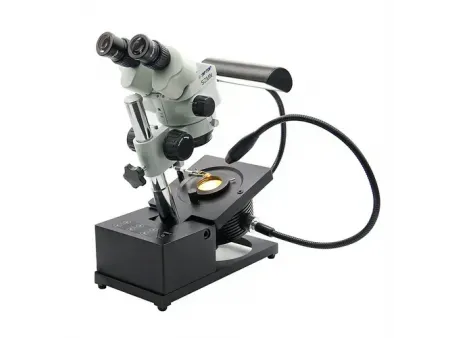 Microscope pour la gemmologie  (base à inclinaison réglable)