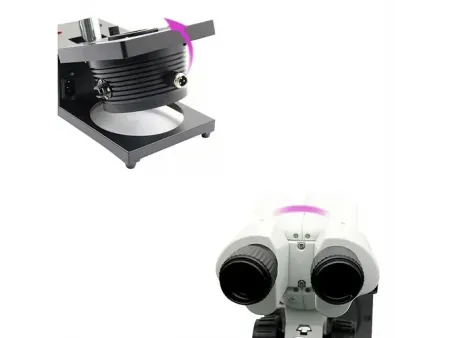 Microscope pour la gemmologie  (base à inclinaison réglable)
