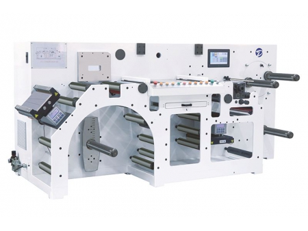 Machine d’inspection et de refendage haute vitesse  (modèle ISR-370, machine d’inspection, de refendage et de rembobinage pour étiquettes)