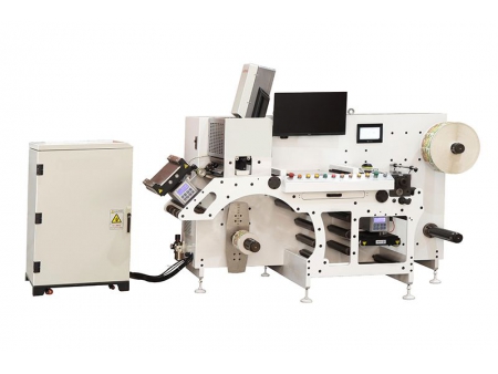 Machine d’inspection et de refendage haute vitesse  (modèle ISR370-SMART, machine d’inspection, de refendage et de rembobinage pour étiquettes)