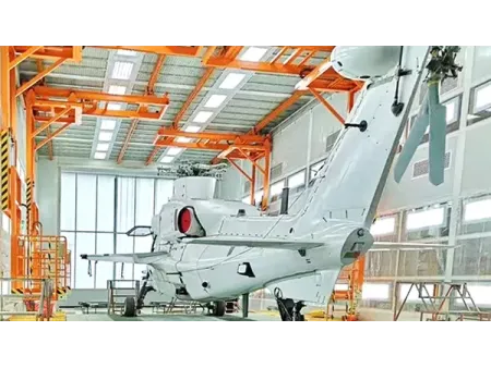 Cabine de peinture aéronautique