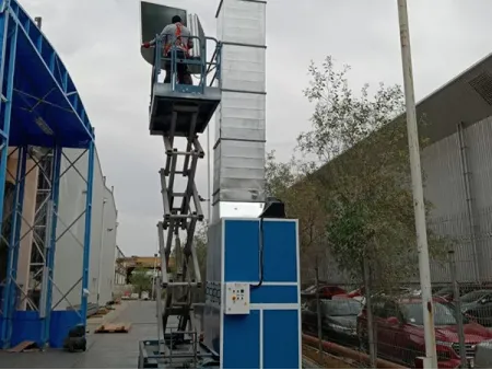 Cabine de peinture rétractable