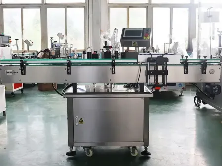 Étiqueteuse automatique de bouteilles rondes