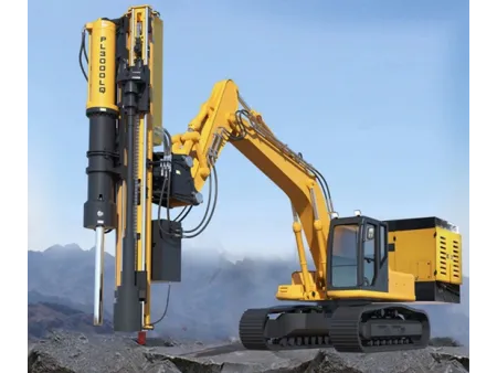 Foreuse Éclateur sur excavateur