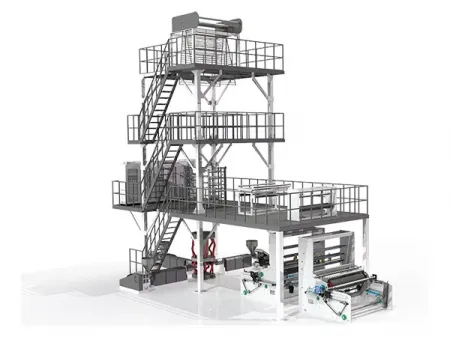 Machine de moulage par coextrusion-soufflage (films PE/PP à 1-3 couches)