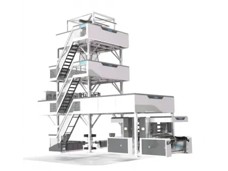 Machine de moulage par coextrusion-soufflage (films PE/PP à 3-5 couches)
