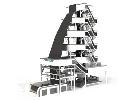 Machine de Moulage par Soufflage pour Géomembranes (Largeur 6 à 8 m)