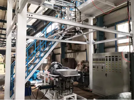 Machine de moulage par soufflage de film (film PVC monocouche)