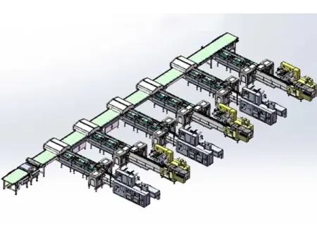 Ligne automatique d’emballage de gaufrettes et de chocolat