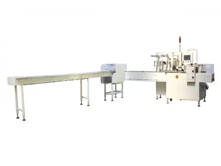 Machine de conditionnement horizontal sans barquette SF-G (conditionnement de biscuits sur chant à double goulotte)