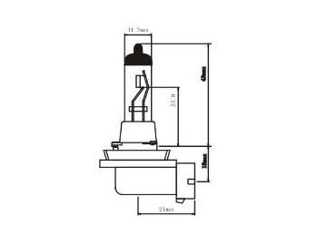 Ampoule halogène de phare H11