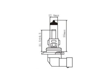 Ampoule halogène de phare H12