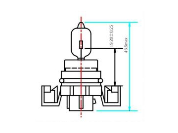 Ampoule halogène de phare H16