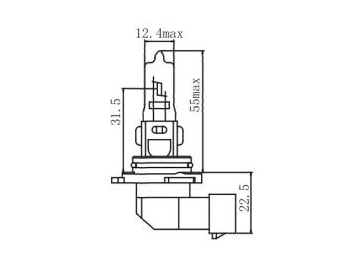 Ampoule halogène de phare HB3 (9005)