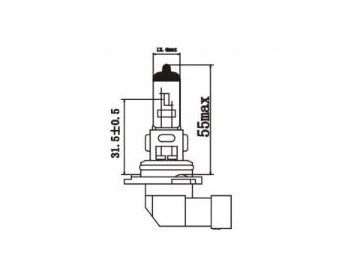 Ampoule halogène de phare H10