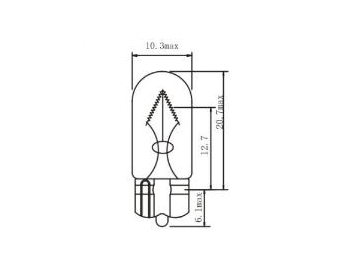 Ampoule à culot cunéiforme T10 (W3W/W5W/WY5W)