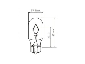 Ampoule à culot cunéiforme W16W T15