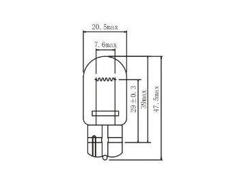 Ampoule à culot cunéiforme W21W T20