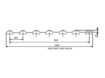 Panneau tuile synthétique ASA (S-1050)