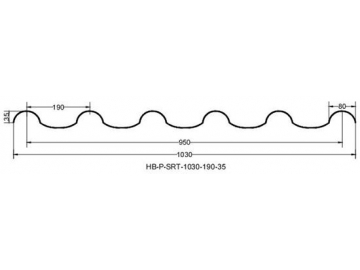 Panneau tuile en résine synthétique ASA (R-1030)