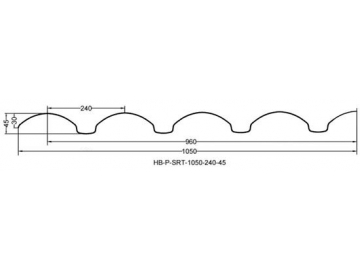 Panneau tuile en résine synthétique ASA (R-1050)