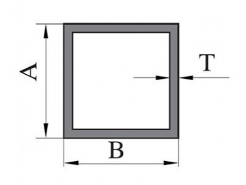 Tube carré aluminium