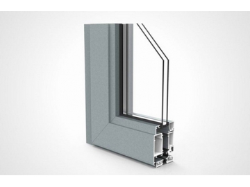 Porte battante en aluminium avec ouverture vers l'extérieur, GDM65