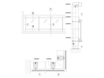 Garde-corps en aluminium / Rampe en aluminium